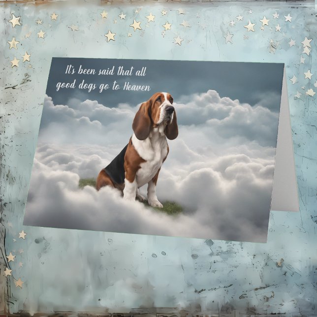 Loss of Basset Hound Dog Heaven Sympathy Card (Creator Uploaded)
