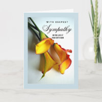 Loss of Birth Mum Sympathy Calla Lilies