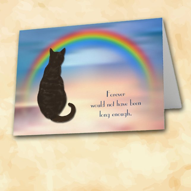 Loss of Black Cat Rainbow Sympathy Card (Creator Uploaded)