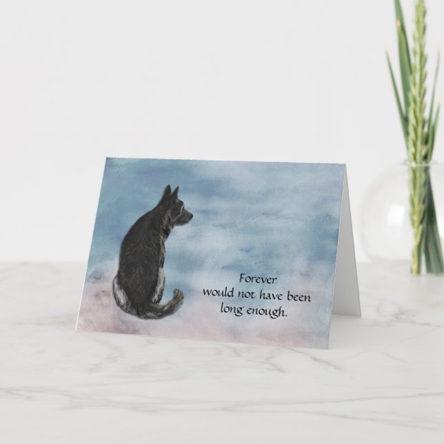 Loss of Black German Shepherd Dog Sympathy Card (Front)