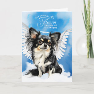 Loss of Black Tan Longhair Chihuahua Pet Sympathy Card