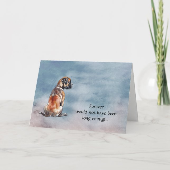 Loss of Boxer Condolence Sympathy Card (Front)