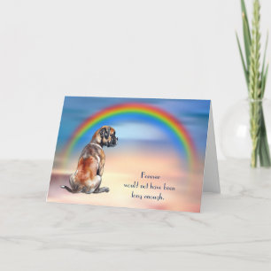 Loss of Boxer Rainbow Sympathy Card