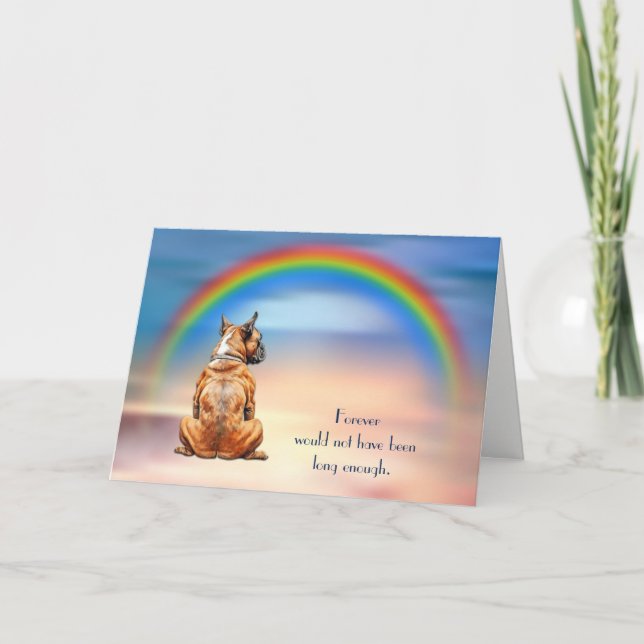 Loss of Boxer Rainbow Sympathy Card 2 (Front)