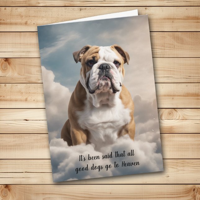 Loss of Bulldog Heaven Sympathy Card (Creator Uploaded)