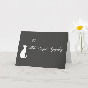 Loss of Cat Charcoal With Deepest Sympathy Card