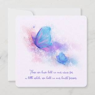 Loss of Child Infant Stillborn Butterfly Sympathy Card