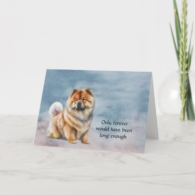 Loss of Chow Chow Dog Sympathy Card (Front)