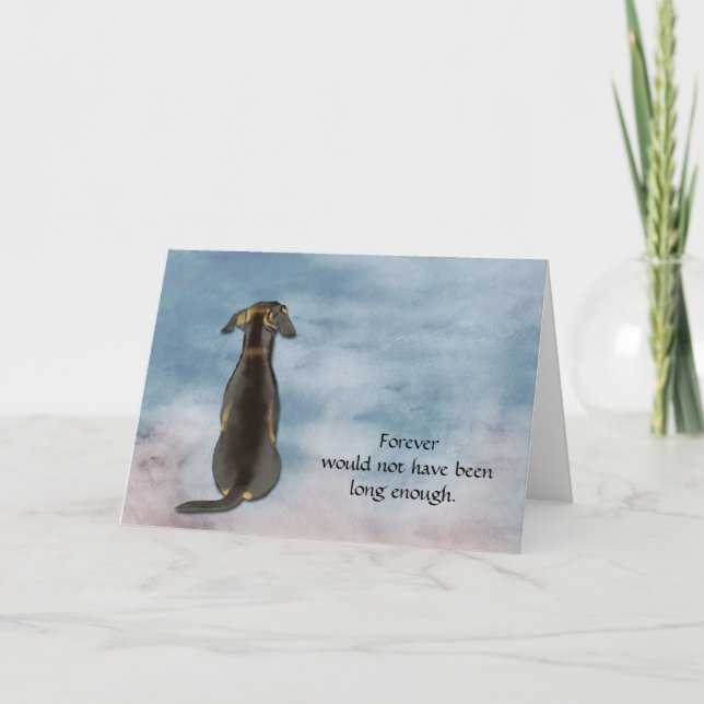 Loss of Dachshund Condolence Sympathy Card (Front)