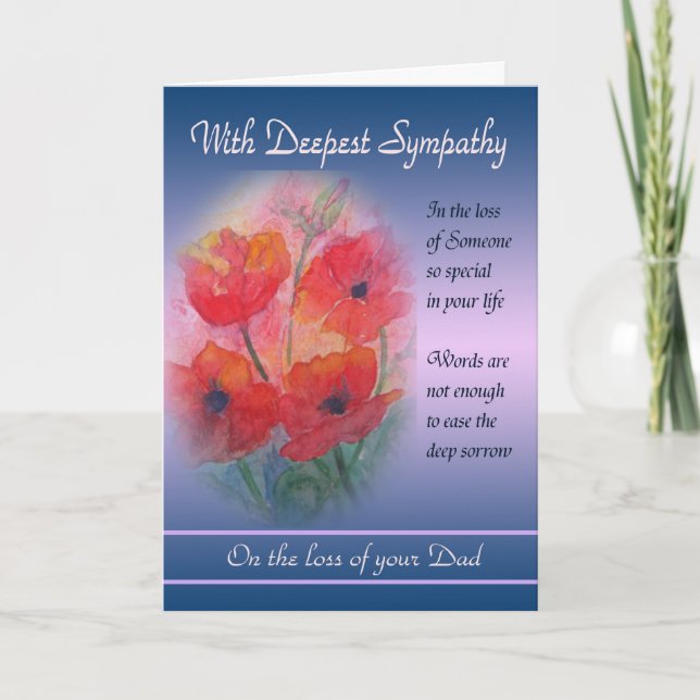 Loss of Dad - With Deepest Sympathy Card (Front)
