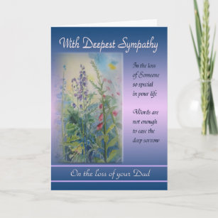 Loss of Dad - With Deepest Sympathy Card