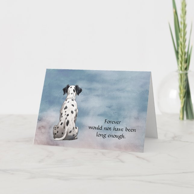 Loss of Dalmatian Condolence Sympathy #2 Card (Front)