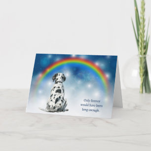 Loss of Dalmatian Dog Night Lights Sympathy Holiday Card