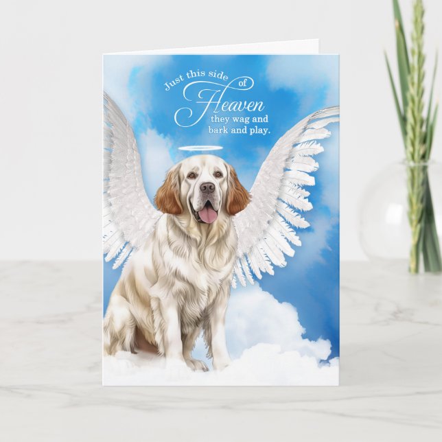 Loss of Dog Clumber Spaniel Pet Sympathy Card (Front)