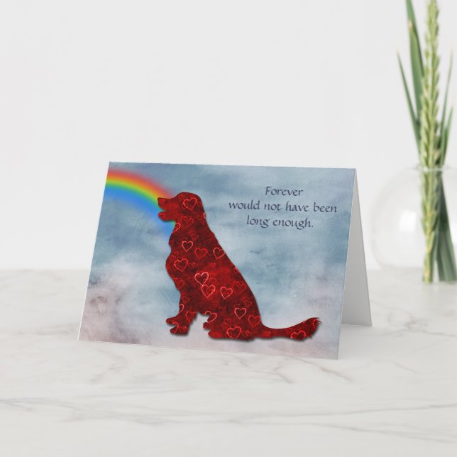 Loss of Dog Rainbow Sympathy Card (Front)