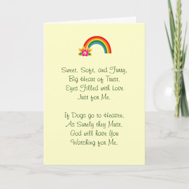 Loss of Dog Sympathy Card (Front)