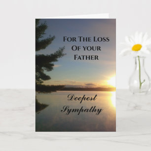Loss Of Father Sunset Deepest Sympathy Card