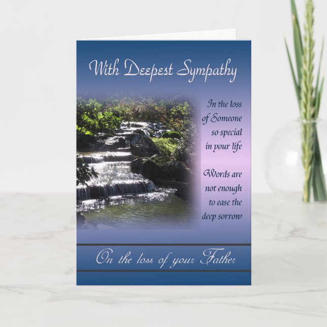 Loss of Father - With Deepest Sympathy Card (Front)