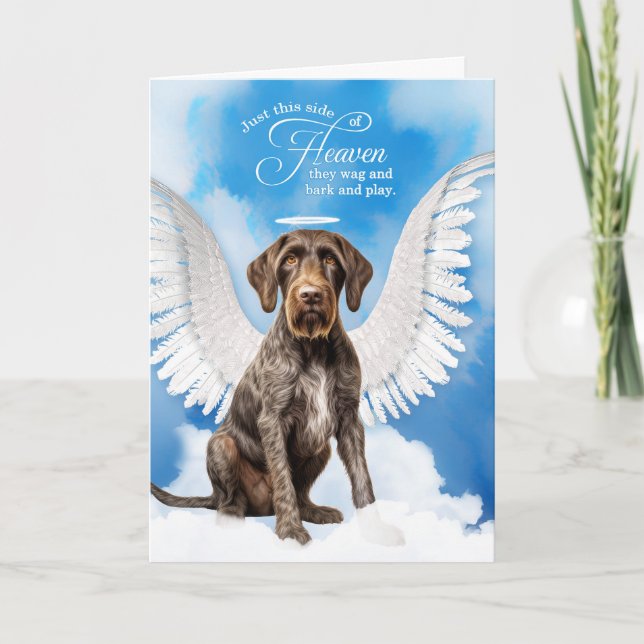 Loss of German Wirehaired Pointer Dog Pet Sympathy Card (Front)
