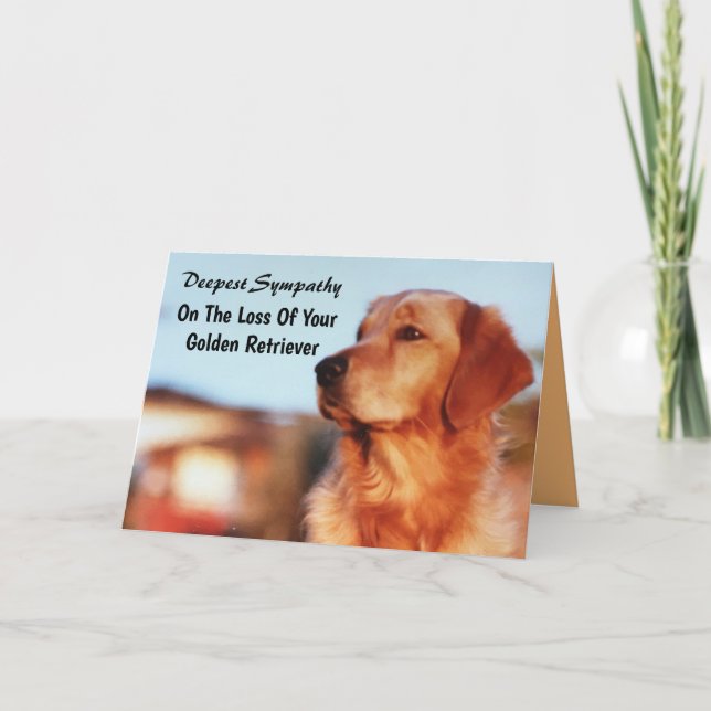 Loss Of Golden Retriever Deepest Sympathy Card (Front)