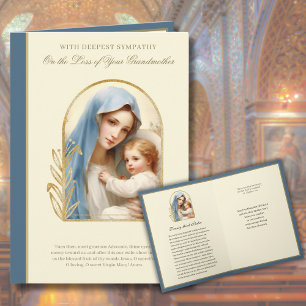 Loss of Grandmother Catholic Sympathy Condolence Card