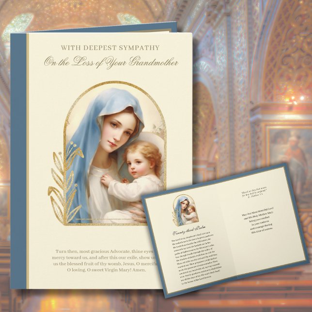 Loss of Grandmother Catholic Sympathy Condolence Card (Creator Uploaded)