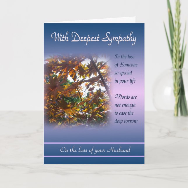 Loss of Husband - With Deepest Sympathy Card (Front)