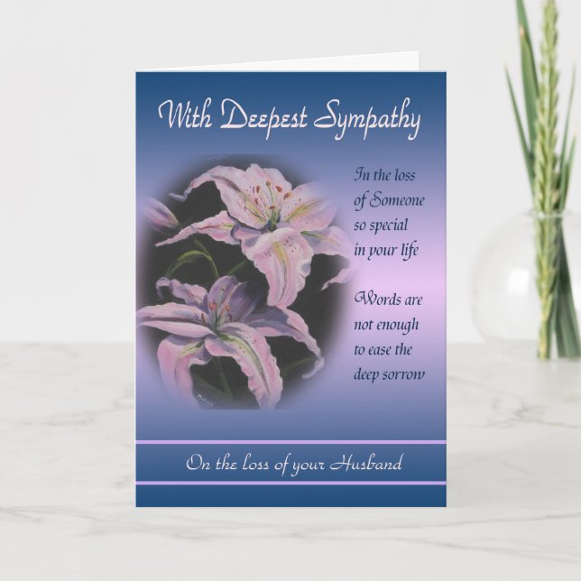 Loss of Husband - With Deepest Sympathy Card (Front)