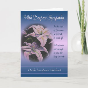 Loss of Husband - With Deepest Sympathy Card