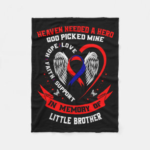Loss Of Little Brother Chd Awareness Products Hear Fleece Blanket