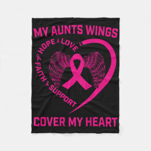 Loss Of Loved One Aunt Breast Cancer Awareness Ck Fleece Blanket