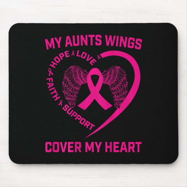 Loss Of Loved One Aunt Breast Cancer Awareness Ck  Mouse Pad (Front)