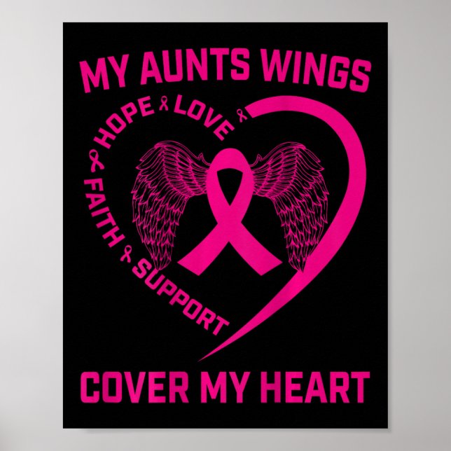 Loss Of Loved One Aunt Breast Cancer Awareness Ck  Poster (Front)