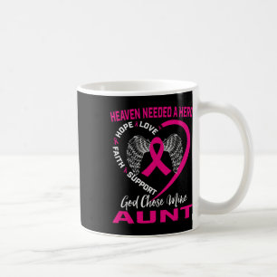Loss Of Loved One Pink Aunt Breast Cancer Awarenes Coffee Mug