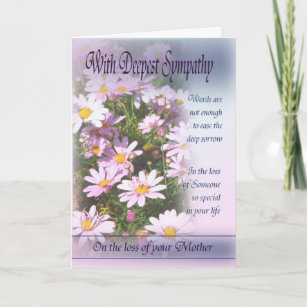Loss of Mother - With Deepest Sympathy Card