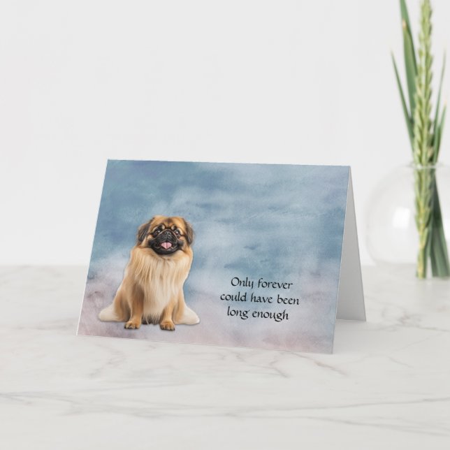 Loss of Pekingese Dog Sympathy Card (Front)