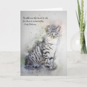 Loss of Pet Cat (Tabby) Custom Sympathy Card