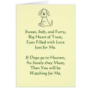 Loss of Pet Dog Comfort Card