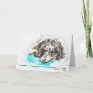 Loss of Pet Dog  (Dachshund) Custom Sympathy Card