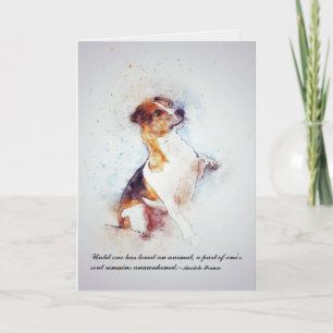 Loss of Pet Dog (Jack Russell) Custom Sympathy Card