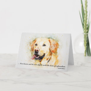 Loss of Pet Dog (Yellow Lab) Custom Sympathy Card