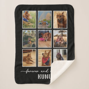 Loss of Pet Personalised Memorial Photo Collage Sh Sherpa Blanket
