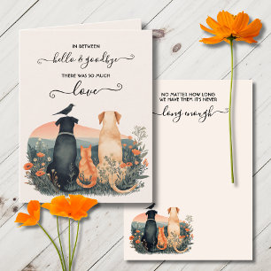 Loss of Pet Sympathy Condolence wildflower Card