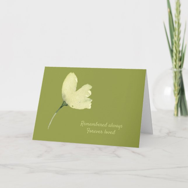 Loss of Pet Sympathy Condolences Floral Greeting Card (Front)