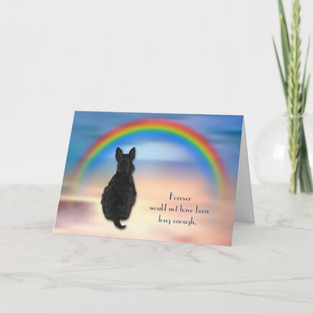 Loss of Scottie Dog Rainbow Sympathy Card (Front)