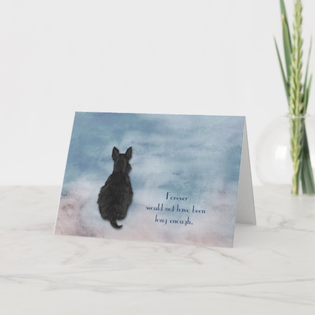 Loss of Scottie Dog Sympathy Card (Front)