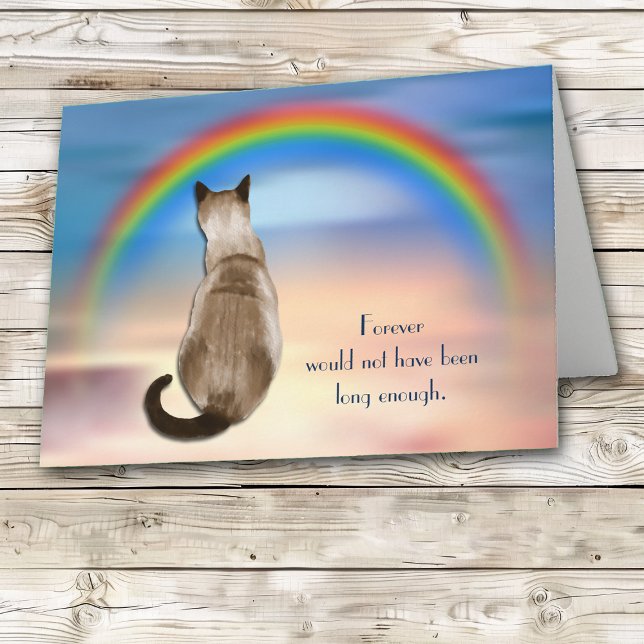 Loss of Siamese Cat Rainbow Sympathy Card (Creator Uploaded)