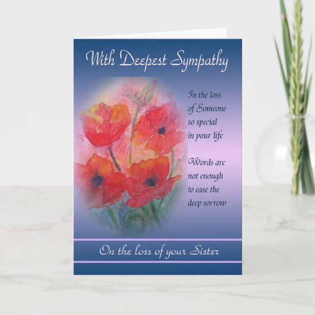Loss of Sister - With Deepest Sympathy Card (Front)