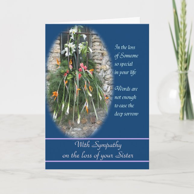 Loss of Sister - With Deepest Sympathy Card (Front)