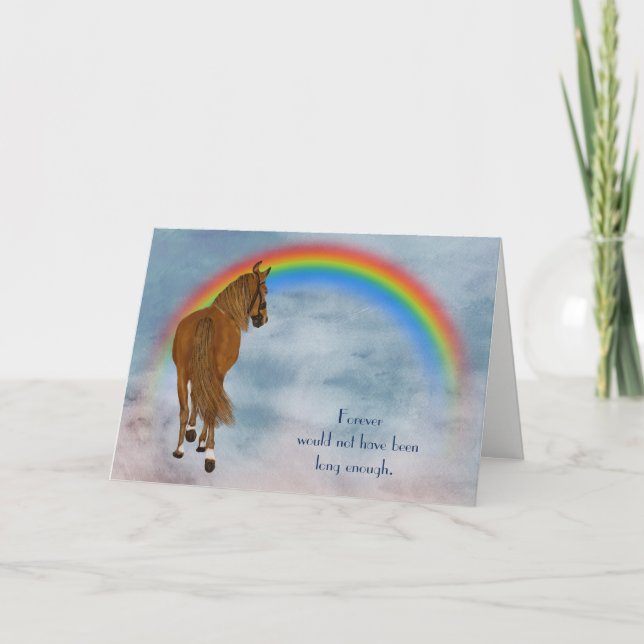 Loss of Sorrel Horse Condolence Sympathy Card (Front)
